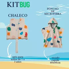 KIT MIBI - Chaleco salvavidas + Ponchito secado rápido - LeBebot.com
