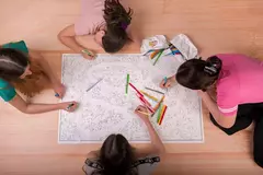 LONA DE JUEGOS - PINTABLE LAVABLE ¡100 x70 cm! + marcadores