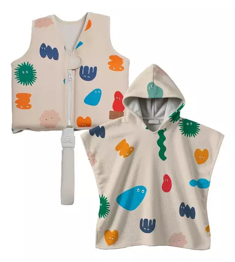 KIT MIBI - Chaleco salvavidas + Ponchito secado rápido - comprar online