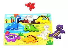 ROMPECABEZAS 3D MADERA "DINOS" en internet
