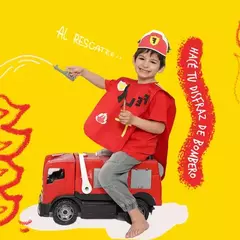 KIT PARA CREAR "MI DISFRAZ DE BOMBERO"