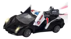 AUTO POLICIA NEGRO ¡Con humo, agua y luz! - LeBebot.com