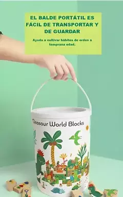 BALDE CON BLOQUES ¡De dinosaurios! - tienda online