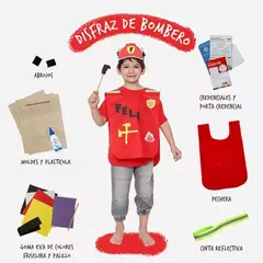 KIT PARA CREAR "MI DISFRAZ DE BOMBERO" - comprar online