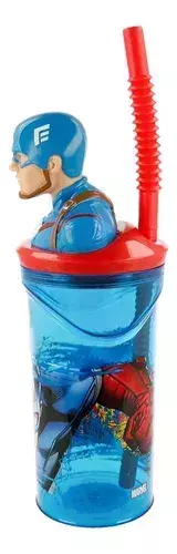 CAPITÁN AMÉRICA ¡Vaso con figura 3D! - LeBebot.com
