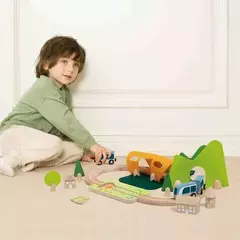 TREN DE MADERA ¡incluye 40 piezas! - tienda online