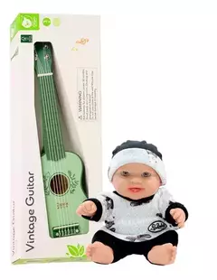 KIT MUSICAL ¡Bebote + Guitarra de madera!