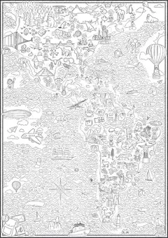 LONA PINTABLE LAVABLE ¡50 x70 cm! + marcadores - tienda online