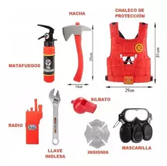 DISFRAZ BOMBERO - Con accesorios - LeBebot.com