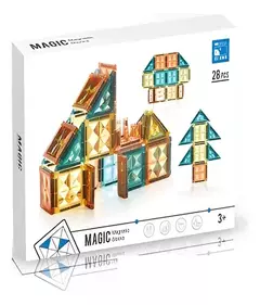 28 PIEZAS MAGNÉTICAS ¡Para armar casitas! - LeBebot.com