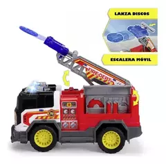 Imagen de CAMIÓN DE BOMBEROS LANZA DISCOS ¡Con luz y sonido!