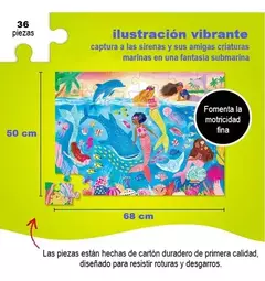 Imagen de ROMPECABEZAS SIRENAS- 36 Piezas de gran tamaño