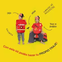 KIT PARA CREAR "MI DISFRAZ DE BOMBERO" en internet