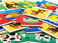 ROMPECABEZAS "Familia de animales" - Juego de asociación - tienda online