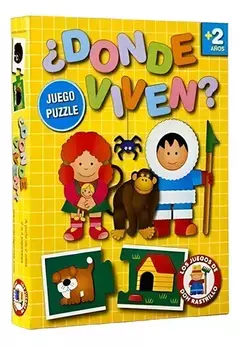 ROMPECABEZAS "¿Dónde viven?" - Juego de asociación