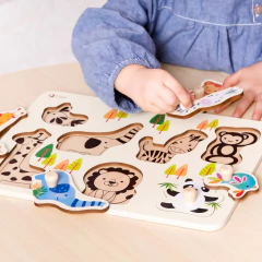 ROMPECABEZAS CON MANIJITAS "ZOO" ¡de madera! - tienda online