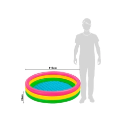 PILETA 3 ANILLOS ¡Tricolor! (110 cm) - LeBebot.com