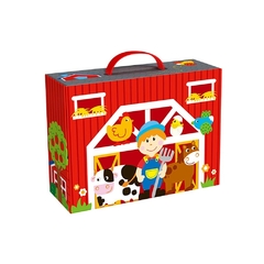 GRANJA DE MADERA ¡Con Caja Valija! Tooky Toy - LeBebot.com