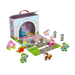 PRINCESAS DE MADERA ¡Con Caja Valija! Tooky Toy - comprar online