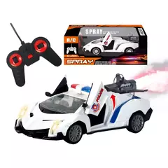 AUTO POLICIA BLANCO ¡Con humo, agua y led! - comprar online