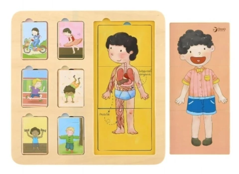 ROMPECABEZAS ENCASTRES "CUERPO HUMANO" ¡de madera! - comprar online