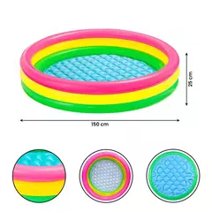 PILETA 3 ANILLOS ¡Tricolor! (150 cm) - LeBebot.com