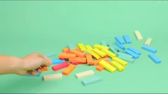 JENGA COLORES DE MADERA CON DADO