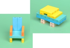 Imagen de JENGA COLORES DE MADERA CON DADO
