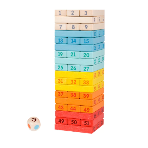 JENGA COLORES DE MADERA CON DADO - comprar online