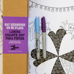 LAMINAS GIGANTES 360° "HAY KERMESSE EN MI PLAZA" - LeBebot.com