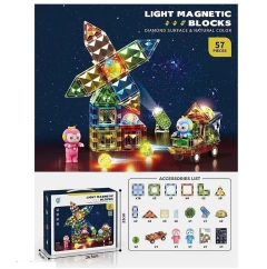 BLOQUES BRILLANTES MAGNÉTICOS - 57 Pzas. - LeBebot.com