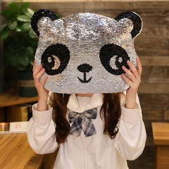 Imagen de PANDA CON LENTEJUELAS ¡Almohadón reversible!