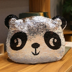 PANDA CON LENTEJUELAS ¡Almohadón reversible!