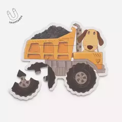 ROMPECABEZAS GOMA EVA IMANTADO "El Perrito y su Tractor!" - LeBebot.com