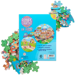 ROMPECABEZAS CIRCULAR "LA CIUDAD" ¡hecho en madera! - tienda online