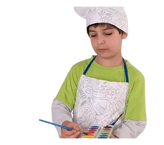 ¡KIT CHEF! DELANTAL + GORRO PINTABLE... Pintalo una y otra vez - tienda online
