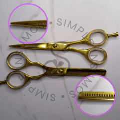 Filler - Set Gold Tijeras Microdentada y Entresacar 5,5' - T391
