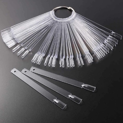 Muestrario uñas Cuadradas Cristal x50 u.
