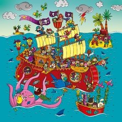 Rompecabezas 49 piezas - Piratas