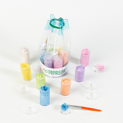 Dactilo pintura en bolsita colores metalizados
