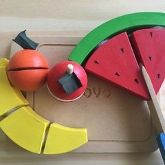 Frutitas de madera con velcro para cortar - comprar online