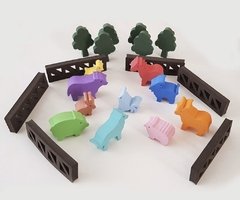 Animales de la granja de goma eva - comprar online