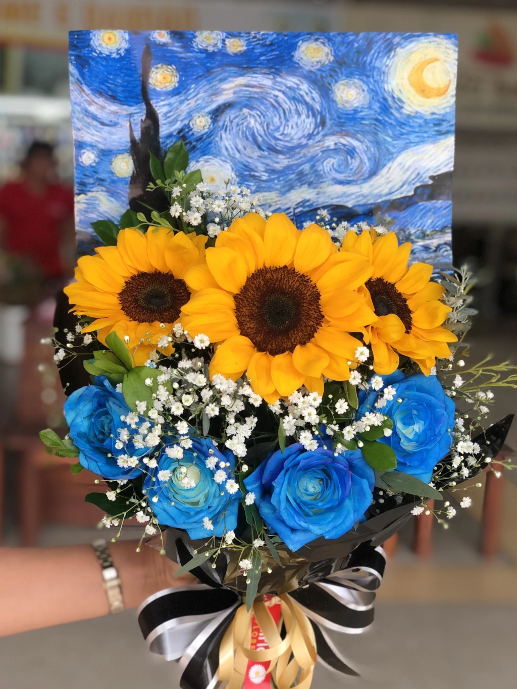 Buquê Noite estrelada de Van Gogh