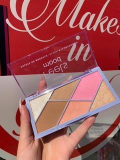 Paleta de bronzer, blush e iluminador