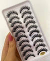 Cartela de cílios com 10 pares X08
