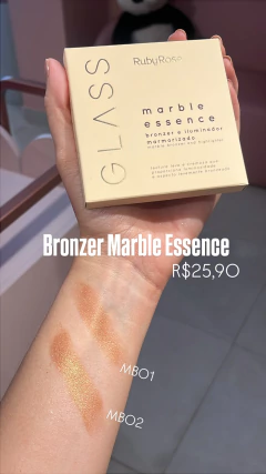 Imagem do Bronzer e iluminador marmorizado Glass - Ruby Rose