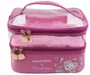 Necessaire Rosa Hello Kitty com Duplo Compartimento: Transparente e Estampado - KCHK-01P