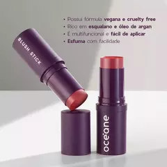 Blush em Bastão Vermelho - Blush Stick Berry Kiss Océane Purple 14g na internet