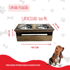 COMEDERO Y BEBEDERO DOBLE RÚSTICOS VARIOS TAMAÑOS -TL - tienda online