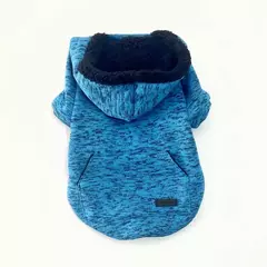 BUZO JASPEADO CON CAPUCHA CELESTE - RR - comprar online